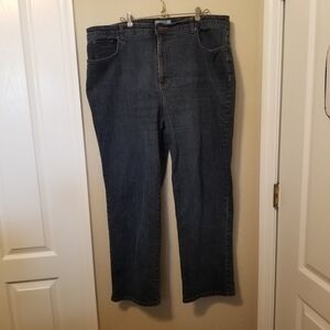 Kim Rogers Woman Size 20W (43x30) High Rise Blue Straight Jeans